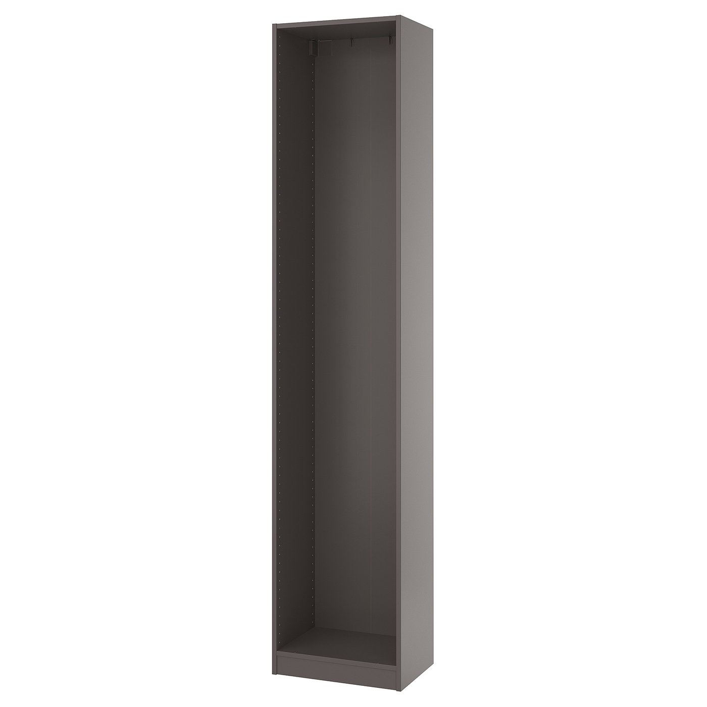 PAX / MEHAMN Wardrobe with sliding doors, dark gray/double sided light green, 78 3/4x26x79 1/4 "