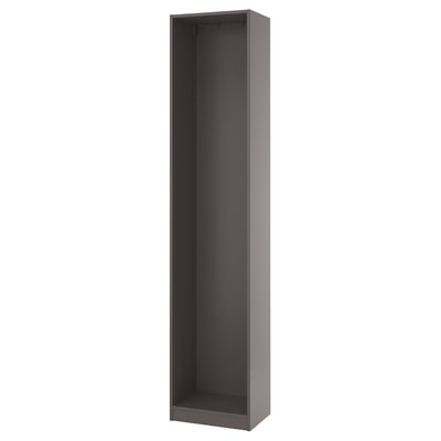 PAX Wall-mounted storage frame, dark gray, 19 5/8x13 3/4x92 7/8 "