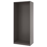 PAX Wall-mounted storage frame, dark gray, 39 3/8x22 7/8x92 7/8 "