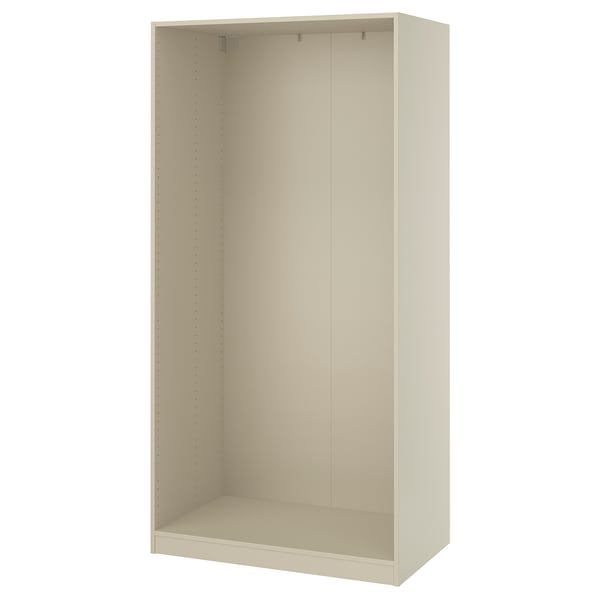 PAX Wall-mounted storage frame, gray-beige, 39 3/8x22 7/8x79 1/8 "