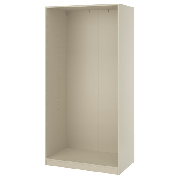 PAX Wall-mounted storage frame, gray-beige, 29 1/2x22 7/8x79 1/8 "