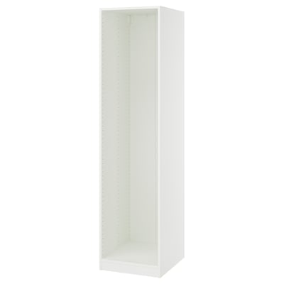 PAX Wall-mounted storage frame, white, 19 5/8x22 7/8x79 1/8 "