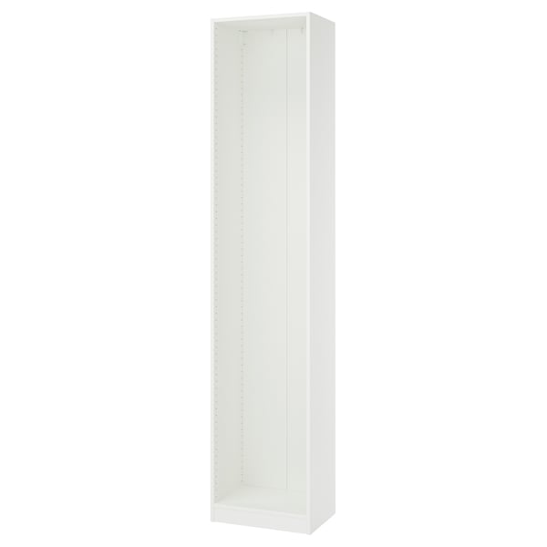 PAX Wall-mounted storage frame, white, 19 5/8x13 3/4x92 7/8 "