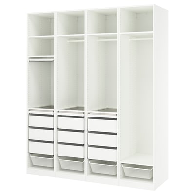 PAX Wardrobe combination, white, 78 3/4x22 7/8x93 1/8 "