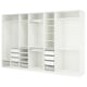 Option: PAX Wardrobe combination, white, 147 5/8x22 7/8x93 1/8 "