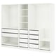 PAX Wardrobe combination, white, 98 3/8x22 7/8x79 1/8 "