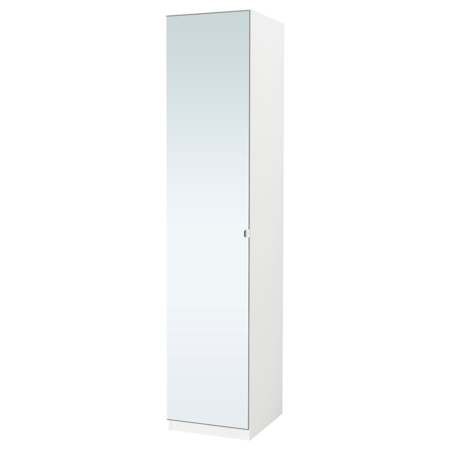 PAX Wardrobe, white/Vikedal mirror glass, 195/8x235/8x931/8" IKEA