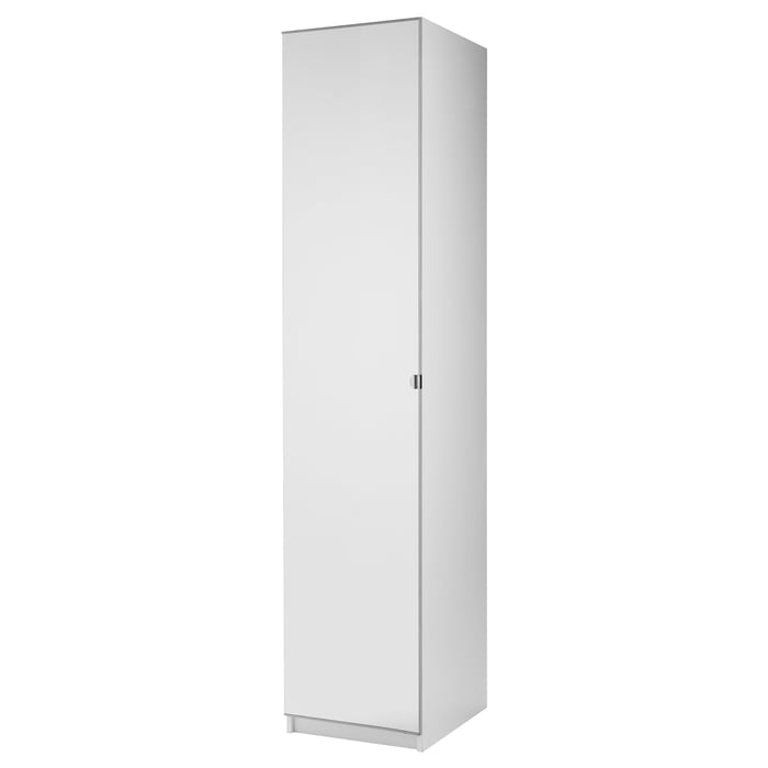 PAX Wardrobe with 1 door, white/Vikedal mirror glass, 195/8x233/4x791/4