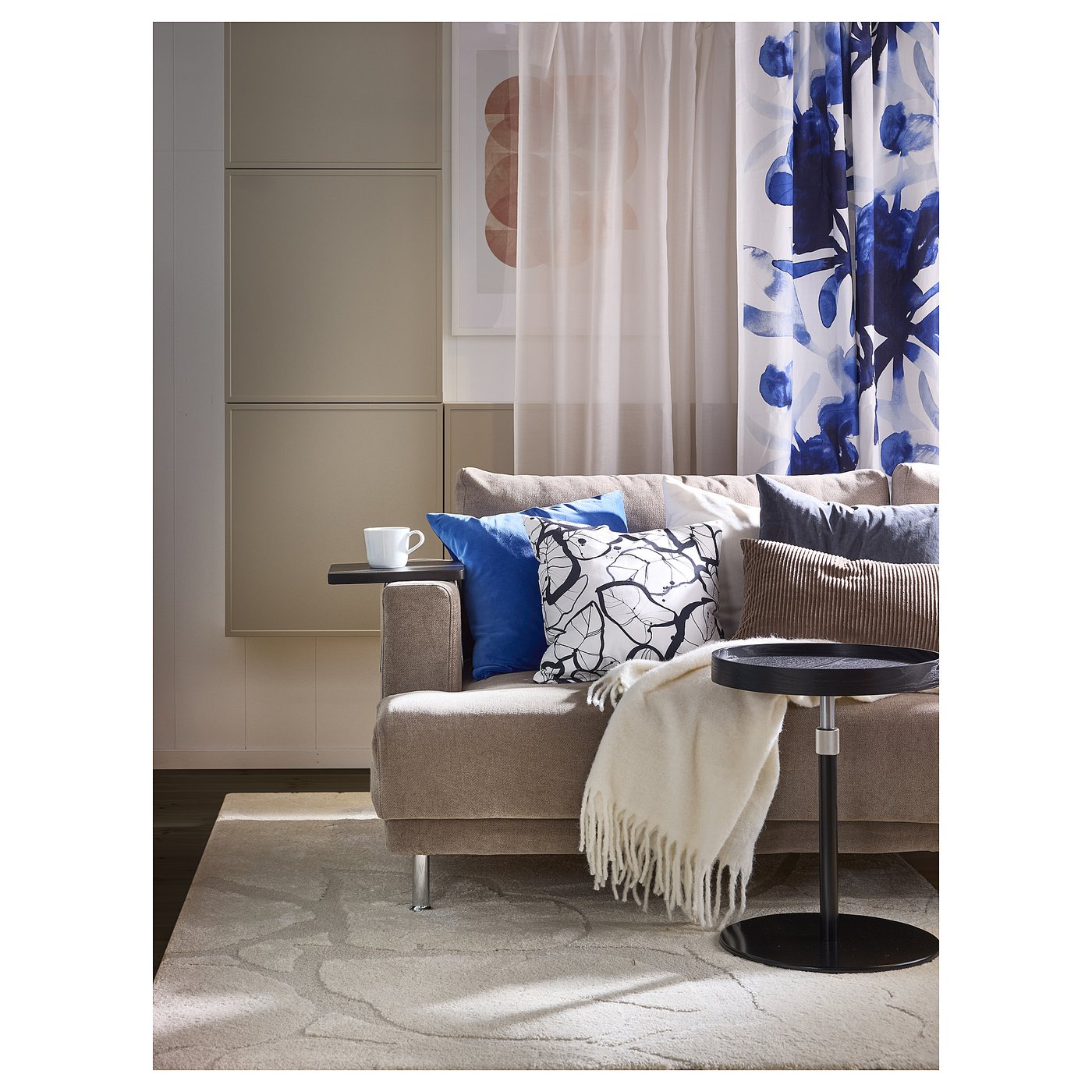 Cushion cover, white/black 4