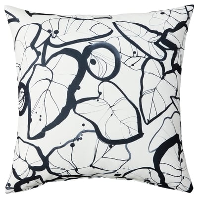 PELARKÖRSBÄR Cushion cover, white/black, 20x20 "
