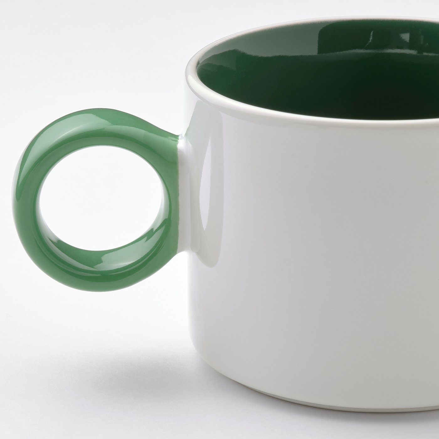 Mug, white/green 6