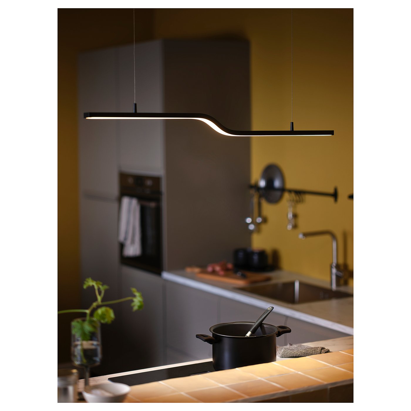 PILSKOTT LED pendant lamp, smart black, 38