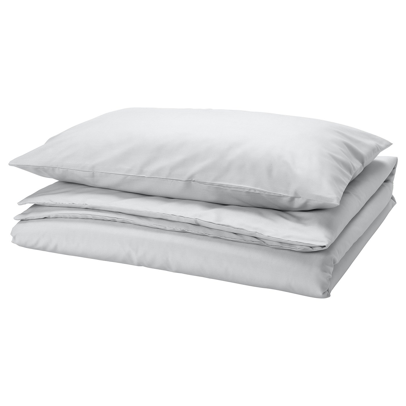 PILTANDVINGE Duvet cover and pillowcase(s), gray, Twin