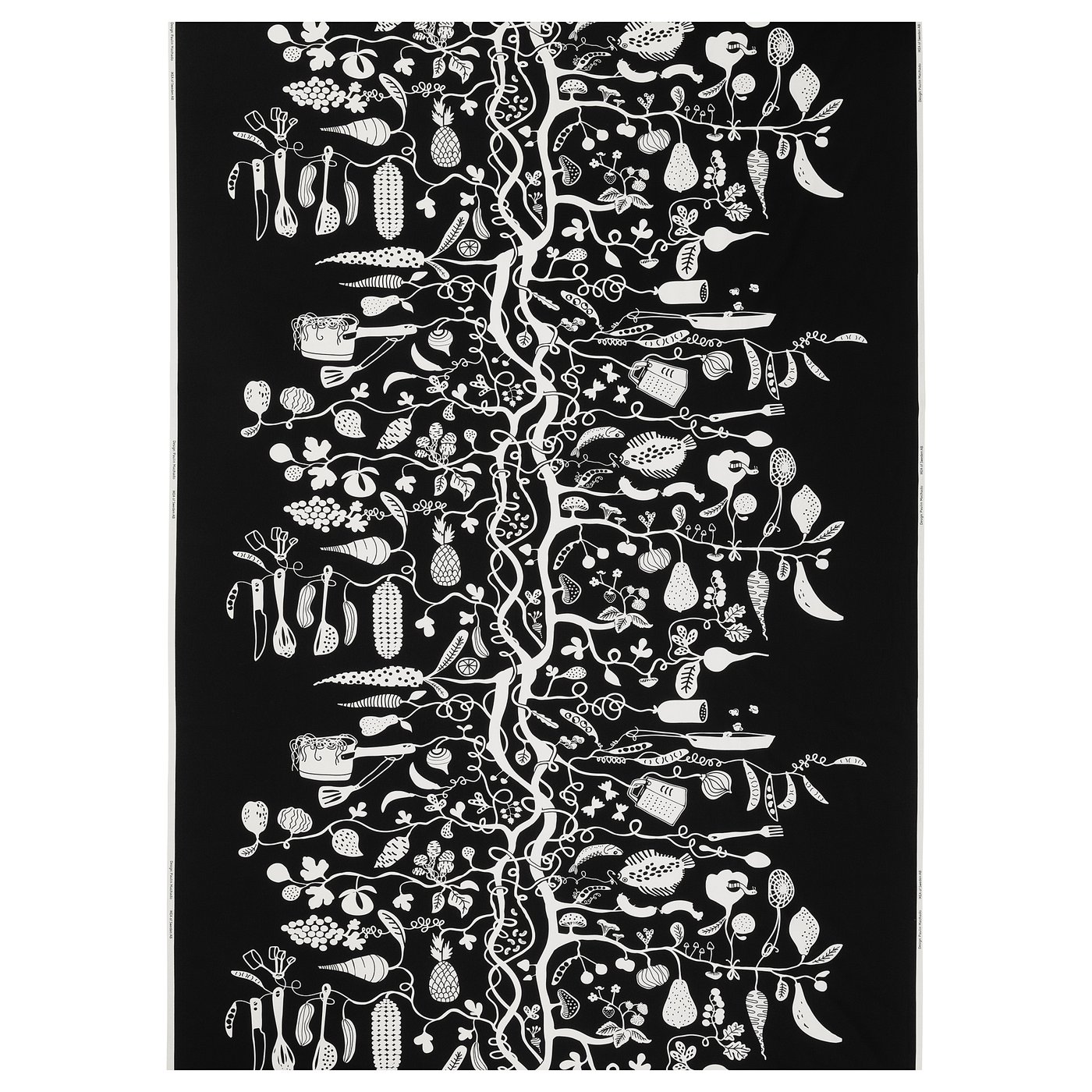 Pre-Cut Fabric, Black/White