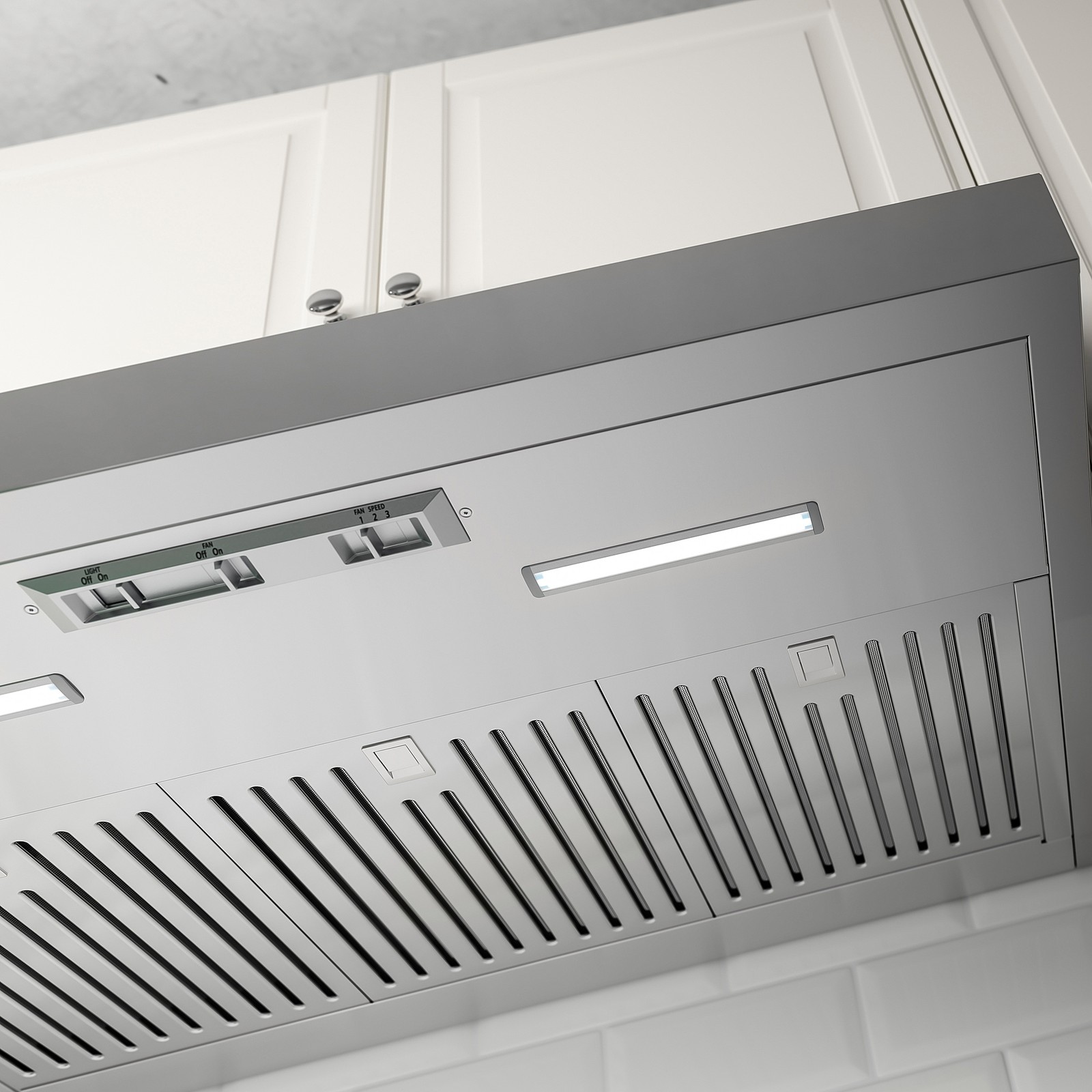 PLANENLIG Under range hood, Stainless steel IKEA