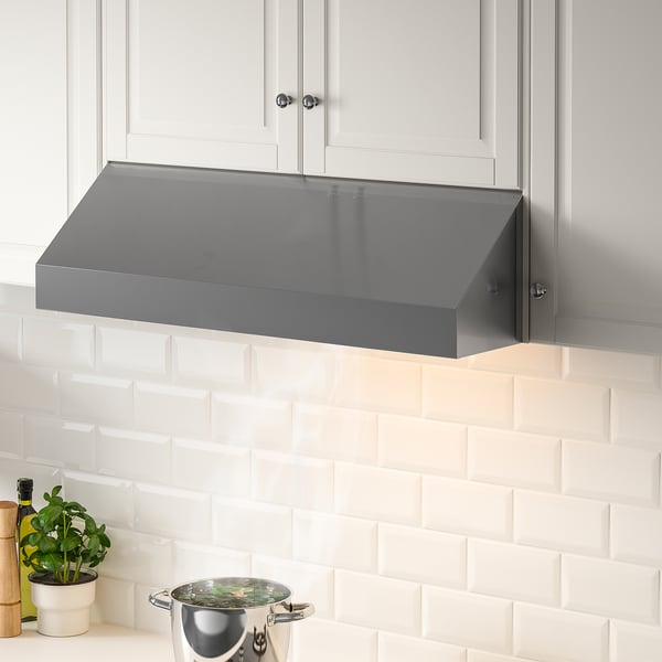 PLANENLIG Under cabinet range hood, Stainless steel