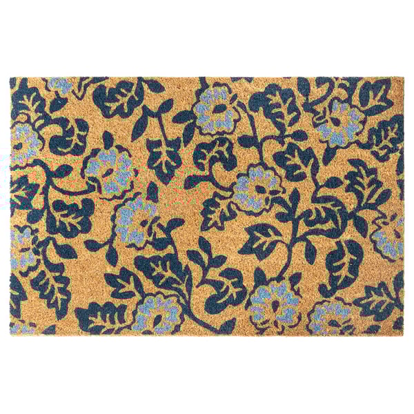 PLATSMÄRKE Door mat, coir/floral pattern, 2 ' 0 "x2 ' 11 "