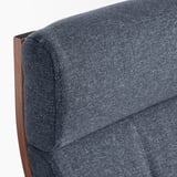 POÄNG Armchair and ottoman, brown/Gunnared blue