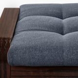 POÄNG Armchair and ottoman, brown/Gunnared blue