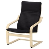 POÄNG Armchair, birch veneer/Knisa black