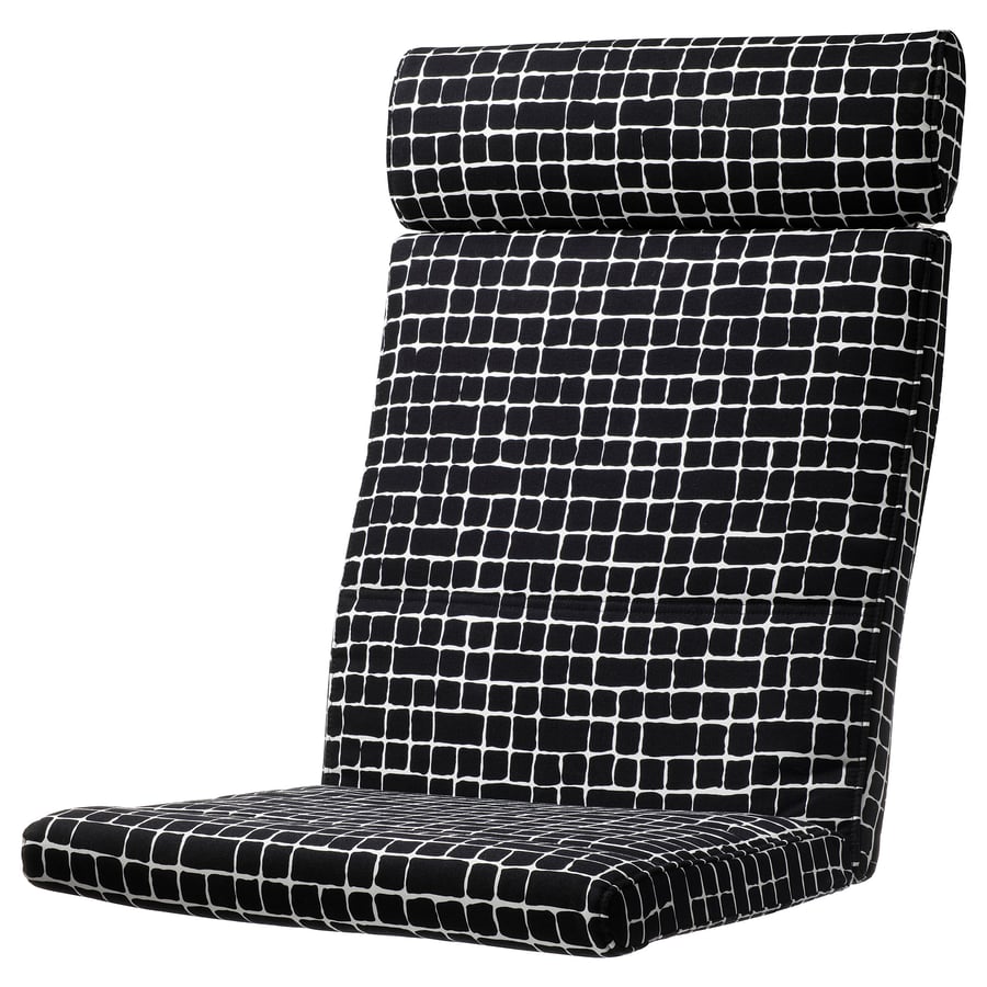 POÄNG Chair cushion, Storudden white/black IKEA