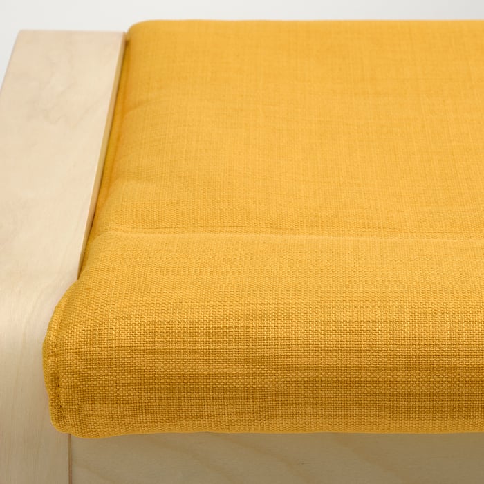 POÄNG ottoman, birch veneer/Skiftebo yellow IKEA