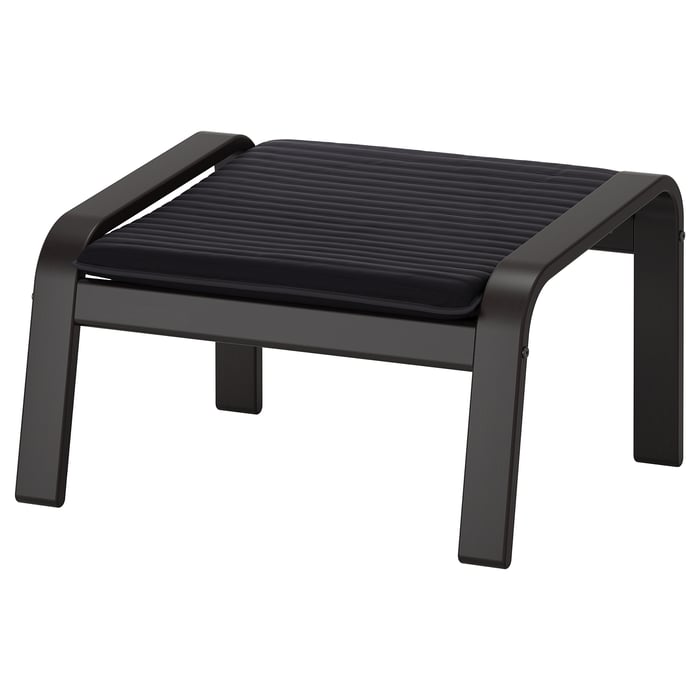 POÄNG ottoman, blackbrown/Knisa black IKEA