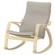 POÄNG Rocking chair, birch veneer/Knisa light beige