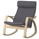 POÄNG Rocking chair, birch veneer/Skiftebo dark gray