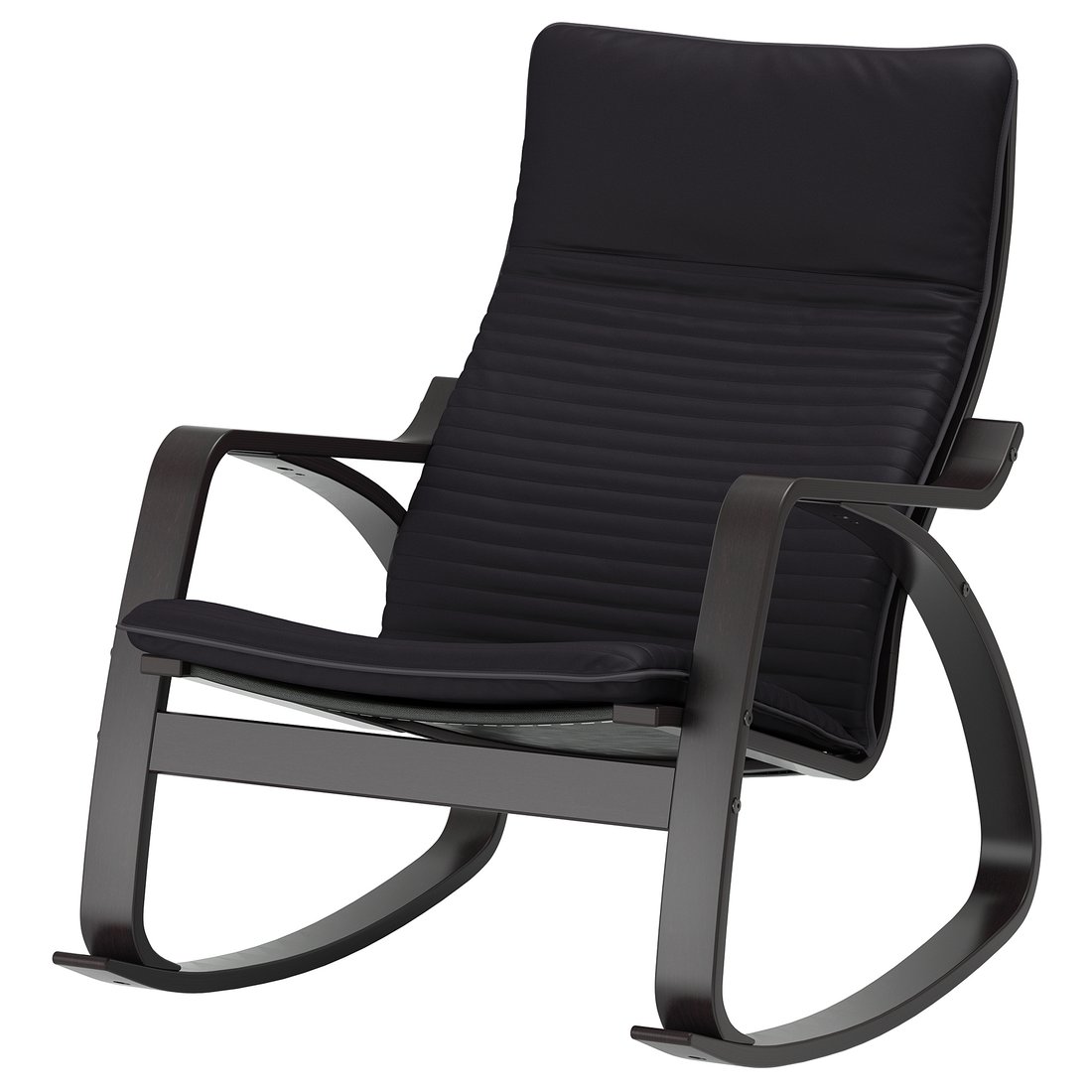 POÄNG Rocking chair blackbrown/Skiftebo dark gray IKEA