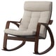 POÄNG Rocking chair, brown/Gunnared beige
