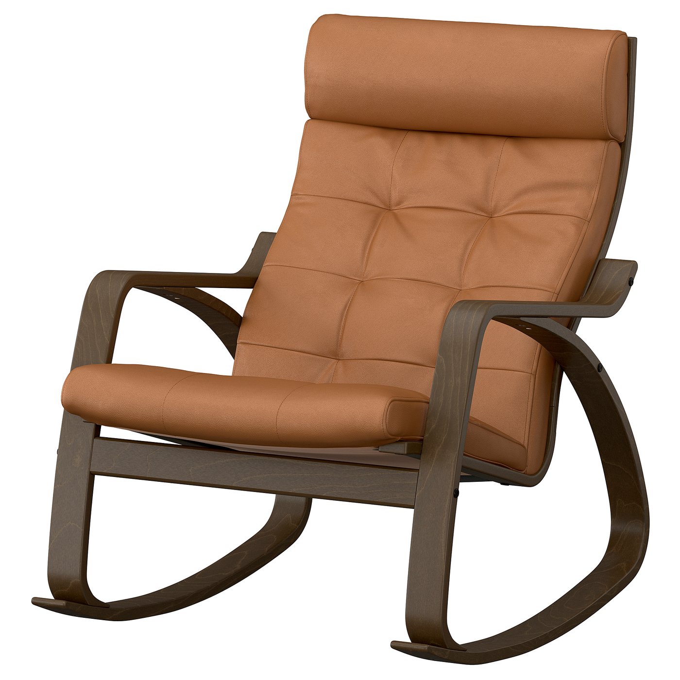 POÄNG rocking chair, walnut effect/Grann golden brown - IKEA