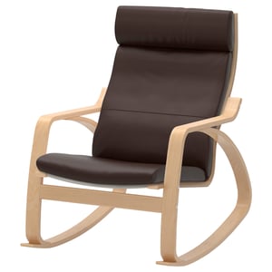 Poang Rocking Chair Birch Veneer Robust Glose Dark Brown Ikea