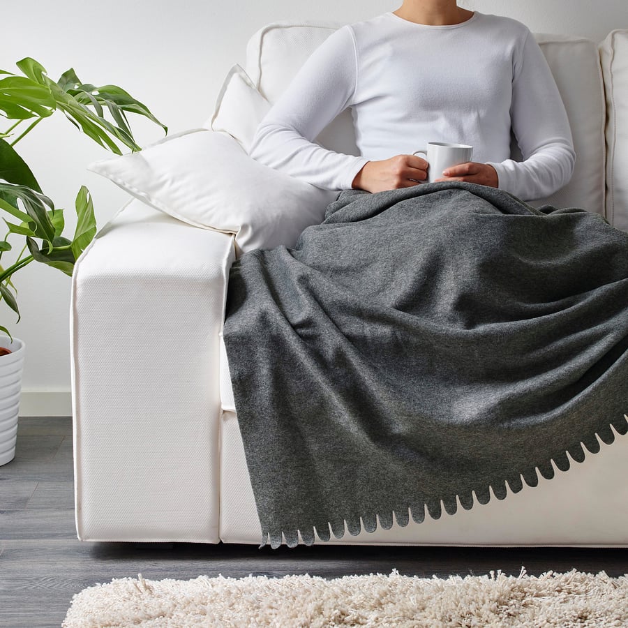 POLARVIDE Throw gray IKEA