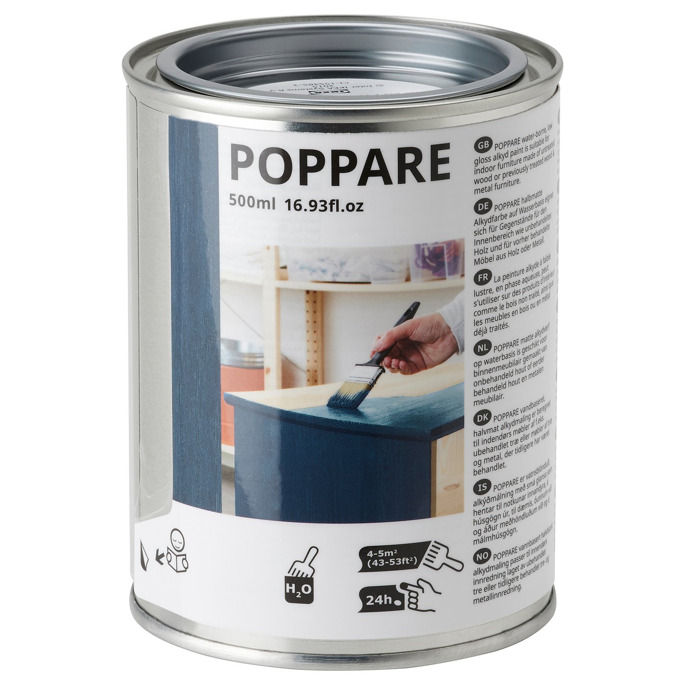 POPPARE paint, blue IKEA