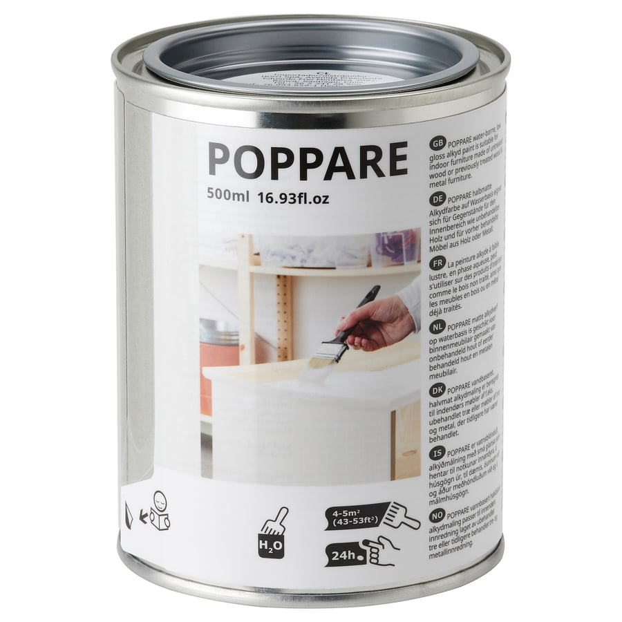 POPPARE paint, white IKEA