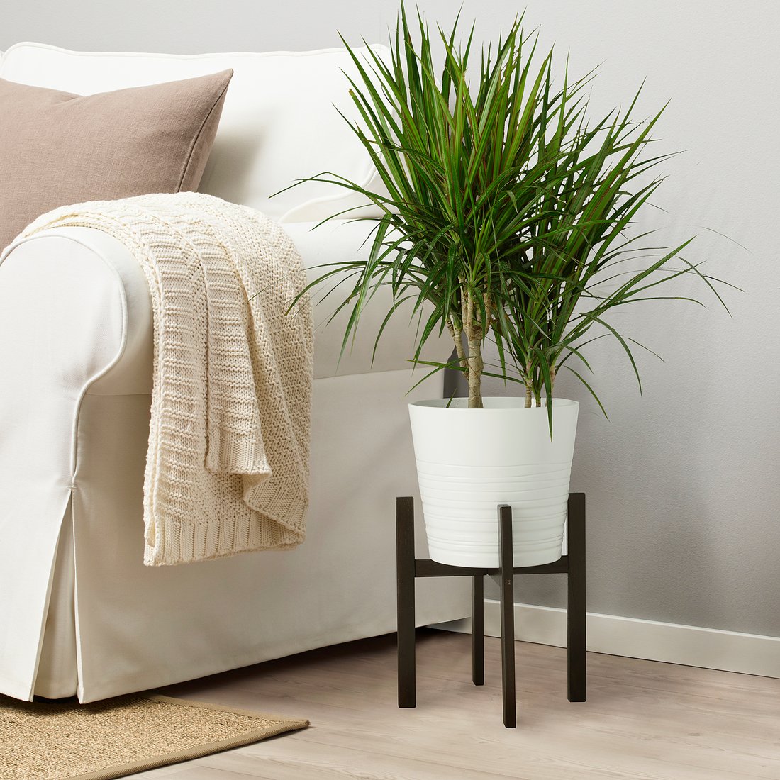 PORTLAK Plant stand, dark brown IKEA