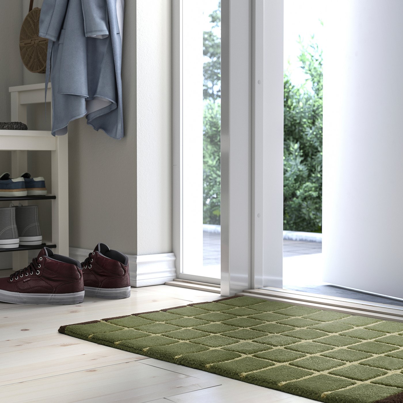 Door mat, indoor, green 4