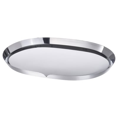 PRAKTAND Candle dish, stainless steel, 13 ¾x10 ¼ "