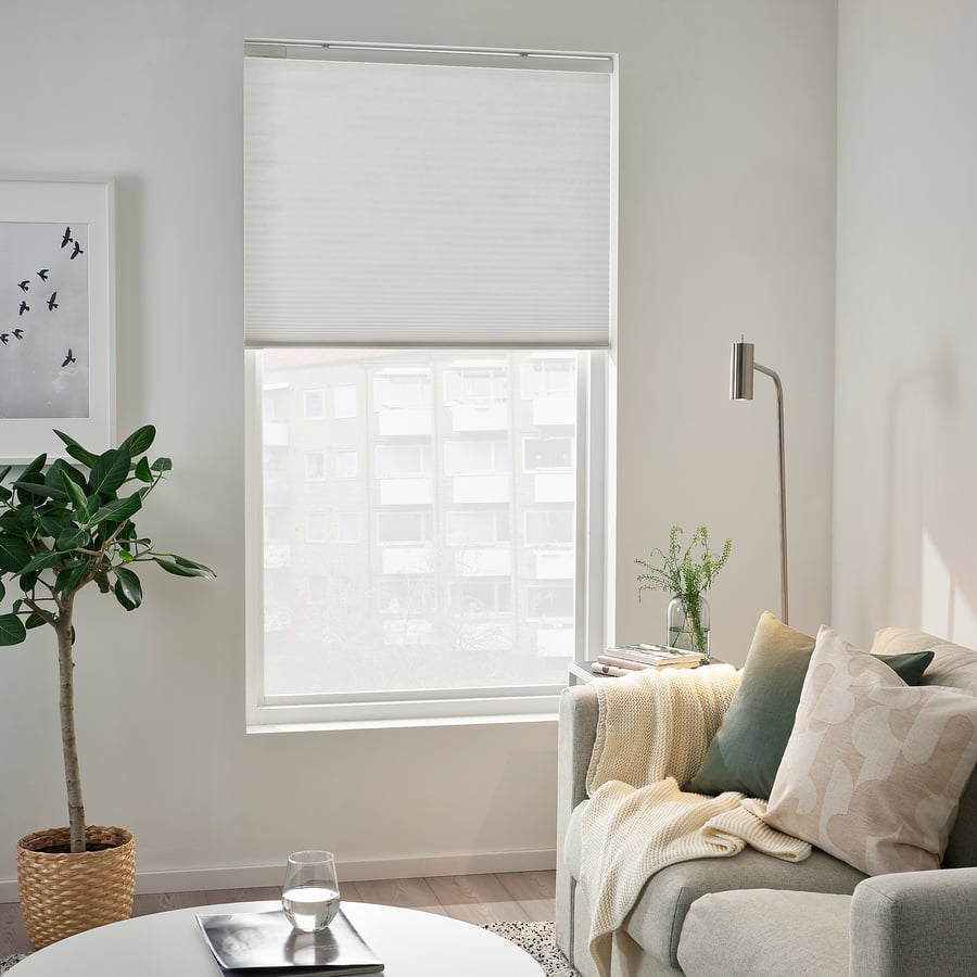 PRAKTLYSING cellular blind, smart wireless/battery operated white