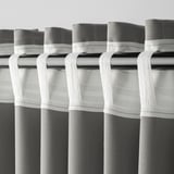 PRAKTTIDLÖSA Room darkening curtains, 1 pair, gray, 50x98 "