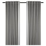 PRAKTTIDLÖSA Room darkening curtains, 1 pair, gray, 50x98 "