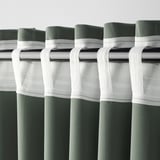 PRAKTTIDLÖSA Room darkening curtains, 1 pair, green, 50x98 "