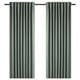 PRAKTTIDLÖSA Room darkening curtains, 1 pair, green, 50x98 "