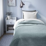PRAKTVIAL Bedspread, gray-blue, Twin