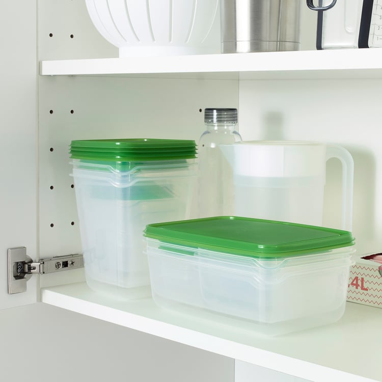PRUTA food container, set of 17, clear/green IKEA