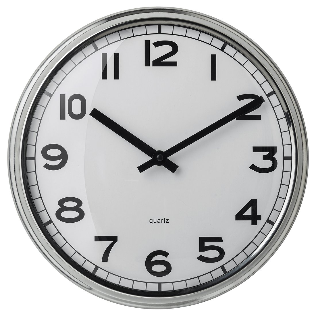 PUGG Wall clock, stainless steel IKEA
