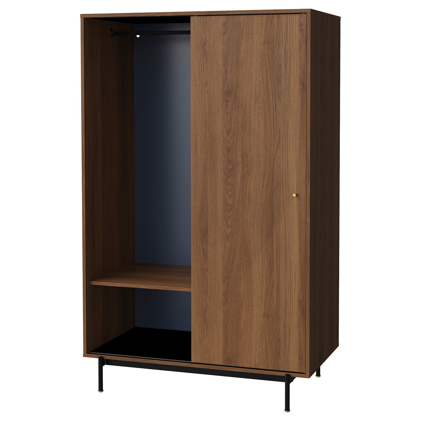 RÅDMANSÖ wardrobe, brown walnut effect, 465/8x253/8x745/8