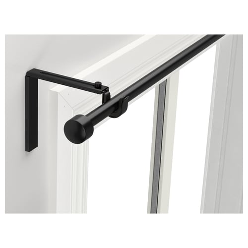 RÄCKA curtain rod combination, black, 471/4825/8" IKEA