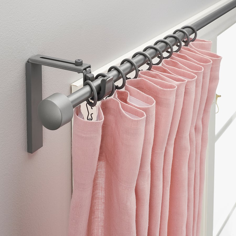 RÄCKA Curtain rod combination, silver color IKEA